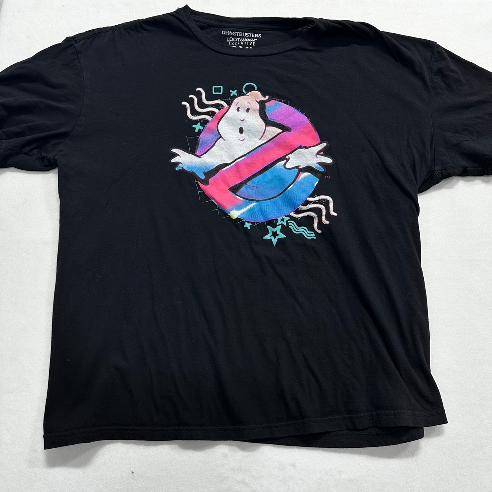 Ghostbusters Mens 2XL T-Shirt Black Loot Crate Exclusive Retro Pop Movie Merch